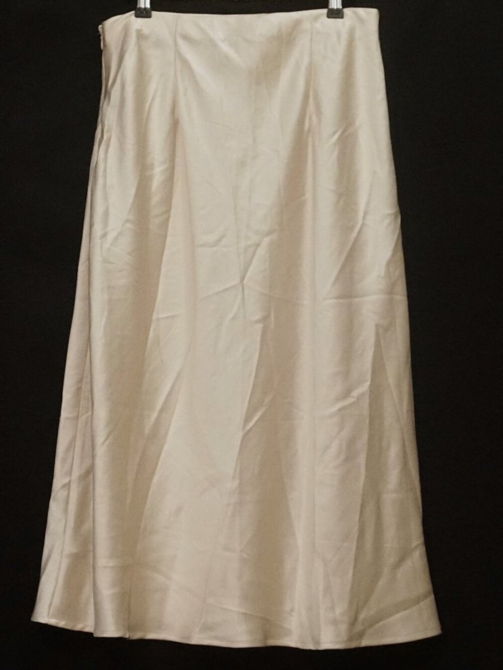 Rachel Zoe Cream Satin Midi Skirt Comfort Waist Skirt Women’s Size 8